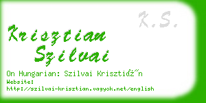 krisztian szilvai business card
